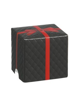 Cubo 70 ml. + Tapas Regalo Negra 46X46X44 mm. (24 u.)