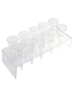 Soporte Transparente 10 Conos 340X130 mm. Alto 80 mm. (1 u.)