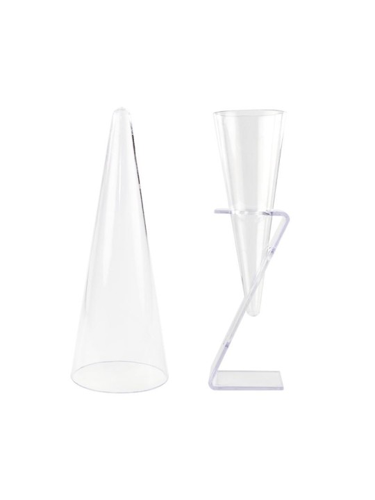 Cono de Cóctel Grande Transparente Ø 50 mm. Alto 140 mm. 100 ml. (24 u.)