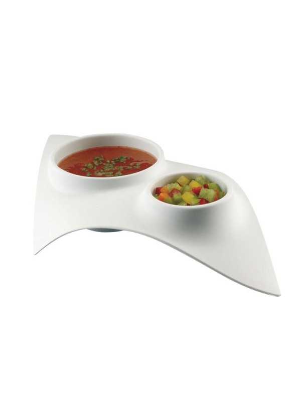 Doble Bowl Blanco 190X120 mm. (25 u.)
