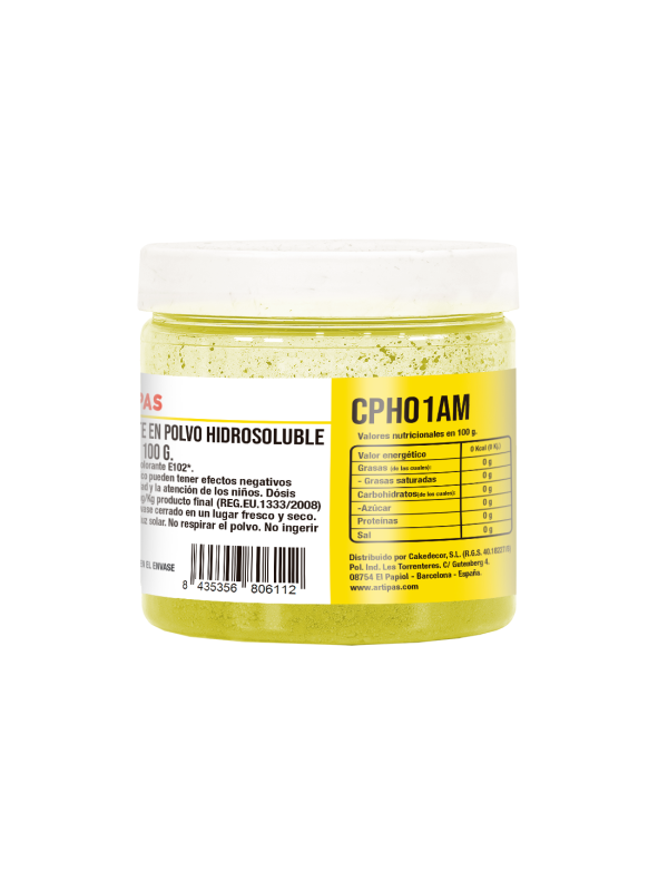Colorante Amarillo Hidrosoluble en Polvo