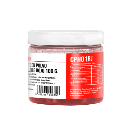 Colorante Rojo Hidrosoluble en Polvo