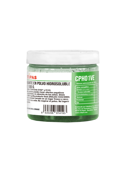 Colorante Verde Hidrosoluble en Polvo