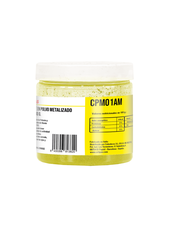 Colorante Metalizado Amarillo en Polvo