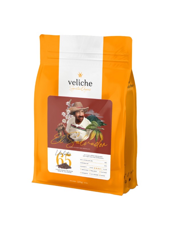 Usulután 65. Cobertura Chocolate Negro 65 % 2,5 kg