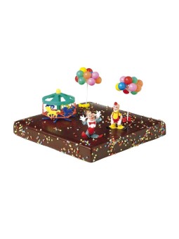 Decoración de Plástico Payaso y Tiovivo