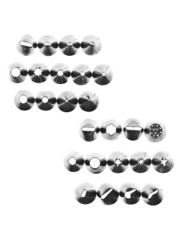 Set 26 Boquillas Universales de Acero Inoxidable
