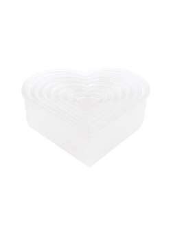 Set 7 Cortantes Corazón de Policarbonato