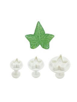 Set 3 Cortantes Hoja Hiedra Pequeña con Expulsor