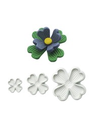 Set 3 Cortantes Cuadrifolia con Expulsor
