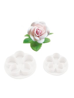 Set 4 Cortantes Pétalos de Rosa
